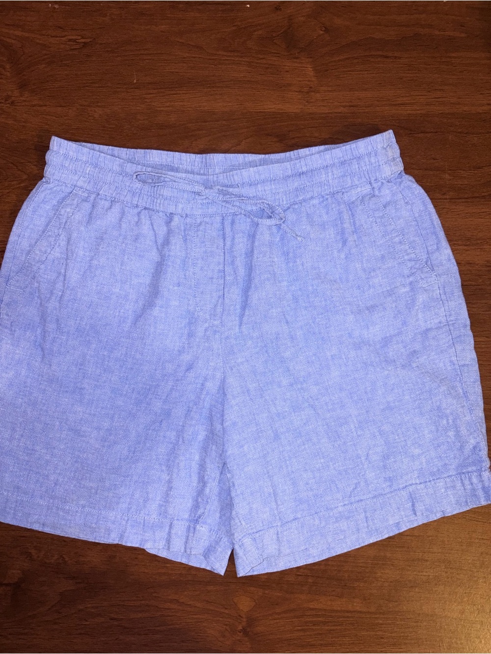 Talbots 6.5" Short Linen Cotton Blend Pull On Pockets Lightweight Casual Coastal